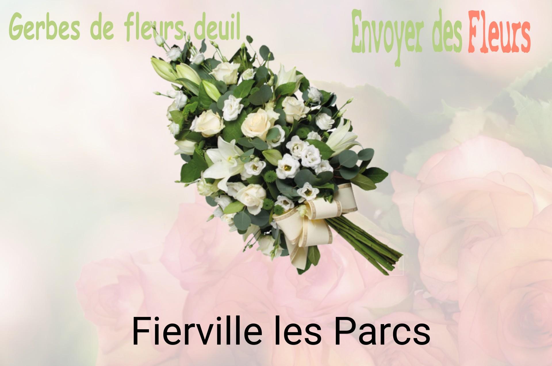 Gerbe de fleurs de deuil livrée à Fierville-les-Parcs